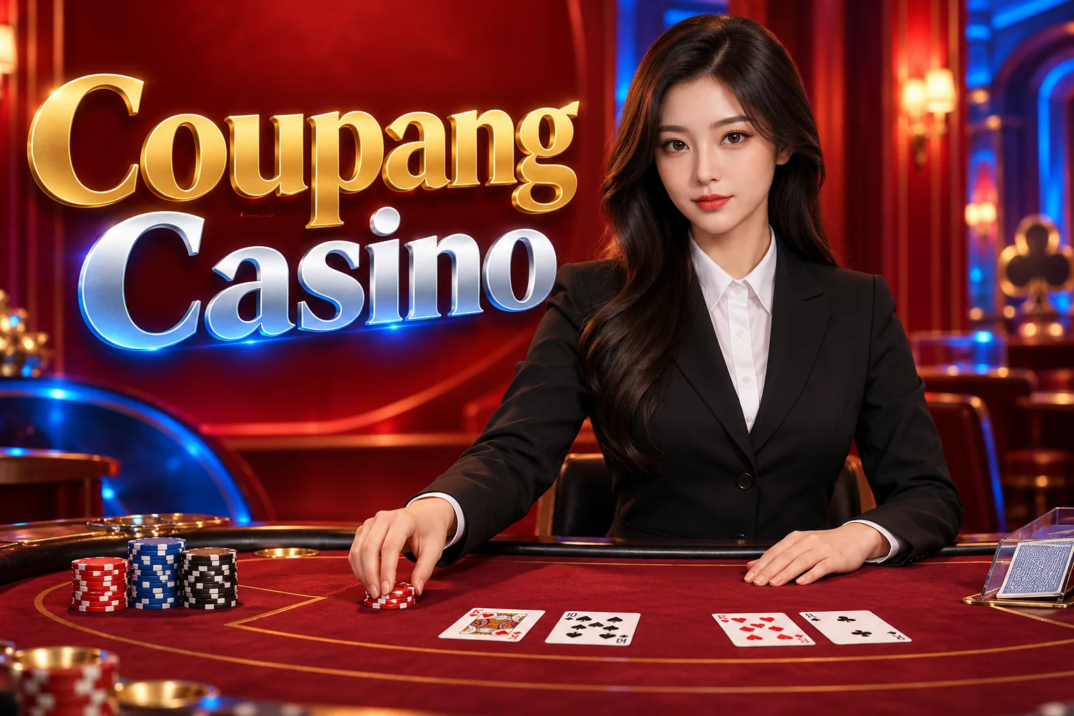 쿠팡 카지노 라이브 바카라 테이블 화면